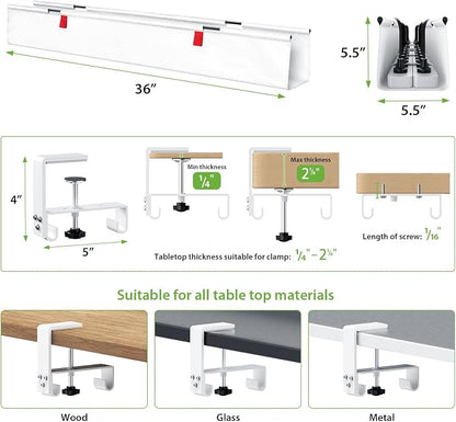 KEEGH Large 36" Under Desk Cable Management Tray - Image 4