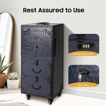 Cosmetic Train Case, Makeup Organizer Travel Case - Image 3