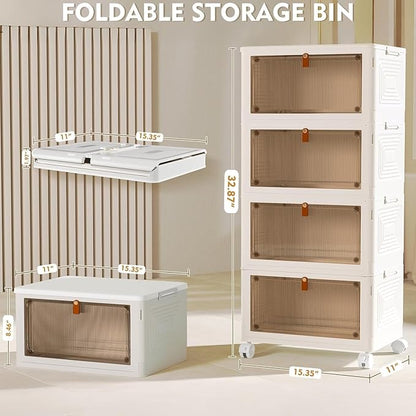 YFXCVSL 4 Tier Plastic Storage Bins - Image 2