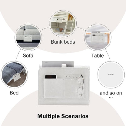 YOUDENOVA Bedside Caddy, Bedside Storage Caddy, Bedside Organizer - Image 6