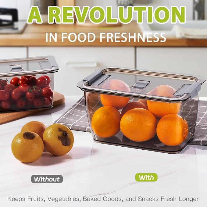 LUXEAR 4 Pack Fruit Containers for Fridge, Vegetable Storage Container - Image 7