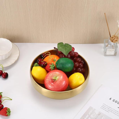 8.3" Golden Key Bowl for Entryway Table Decorative Bowl for Keys | Round Fruit - Image 4