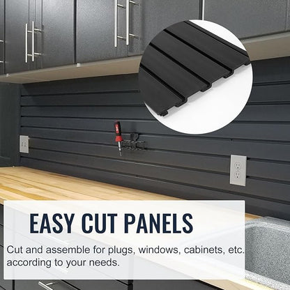 Slatwall Panel Garage Organizer PVC Slatwall Heavy Duty Wall Mounted Rack - Image 8