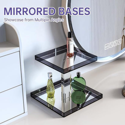 NiHome Acrylic Perfume Display Organizer, 2-Tier Cologne Organizer, Makeup - Image 4