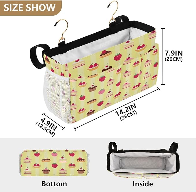 Bedside Caddy Storage Organizer Bunk Bed Hanging Storage Organizer Bag - Image 4