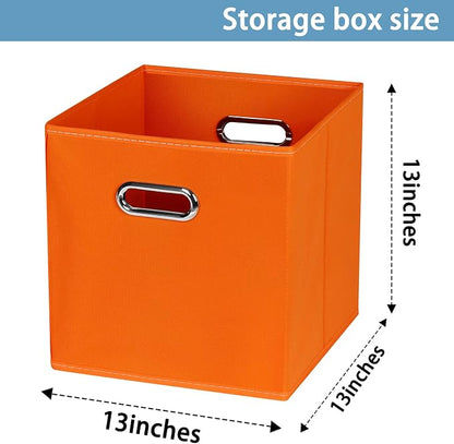 Fabric Cubby Storage Bins, Cube Organizer Bin Foldable Storage Boxes - Image 2