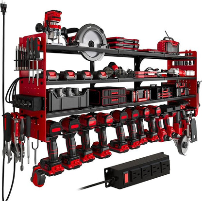 12 Cordless Drill Holder Large Power Tool Organizer Wall Mount by Seeahead