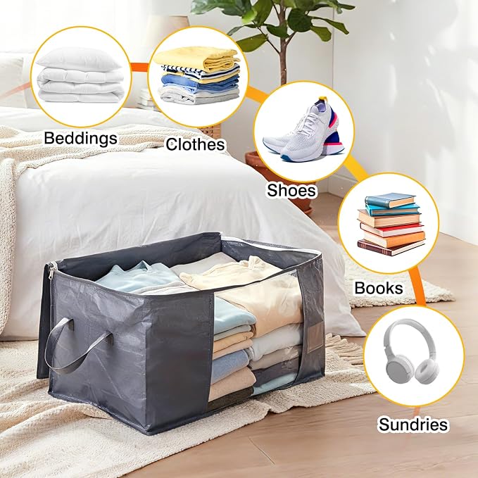 YGEOMER Blanket Storage Bags Clothes Organizers Closet Containers - Image 5