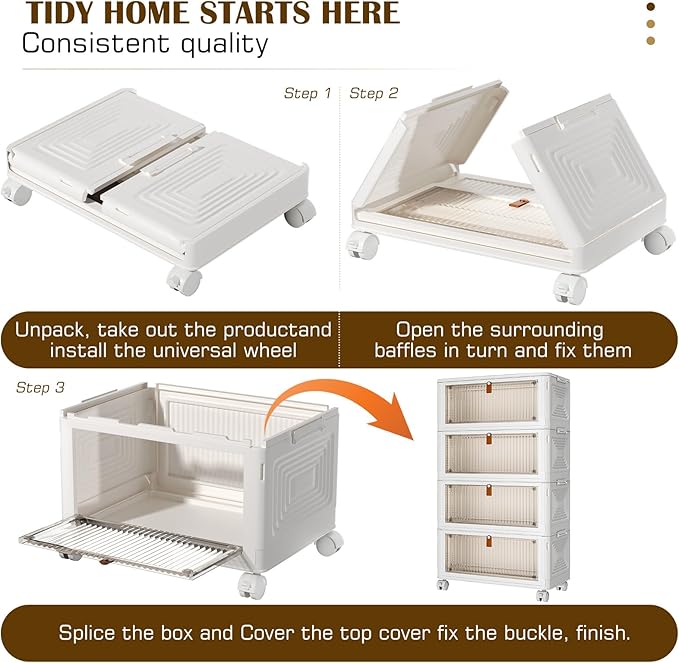 YFXCVSL 4 Tier Plastic Storage Bins - Image 3