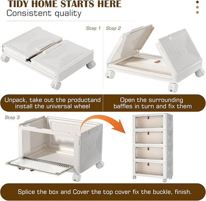 YFXCVSL 4 Tier Plastic Storage Bins - Image 3