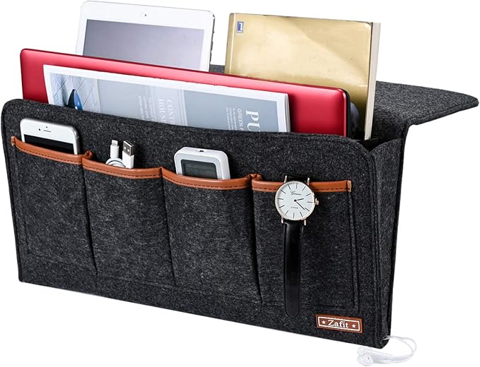 Bedside Caddy, 7 Pockets Large Size Bedside Organizer Caddy by ZAFIT