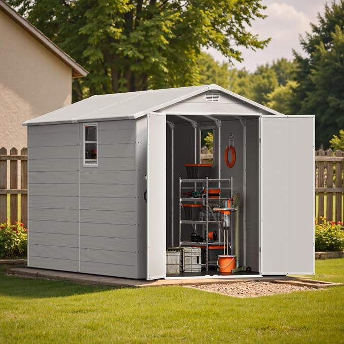 Patiowell 6X10 FT Plastic Outdoor Storage Shed - Image 2