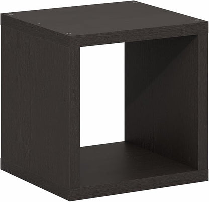 Furinno Cubicle Stackable Book Shelf, Extra Thick Bookshelf, Dark Oak | Cube - Image 7