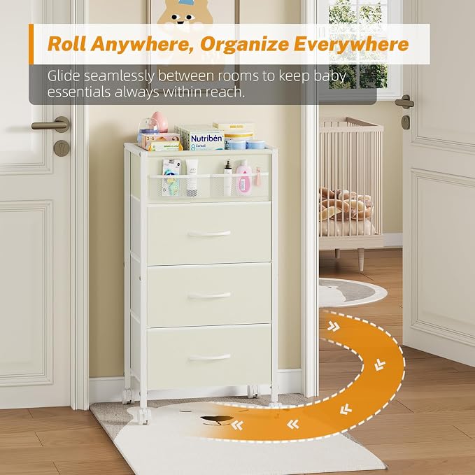 4-Tier Baby Diaper Caddy Organizer Cart - Image 2