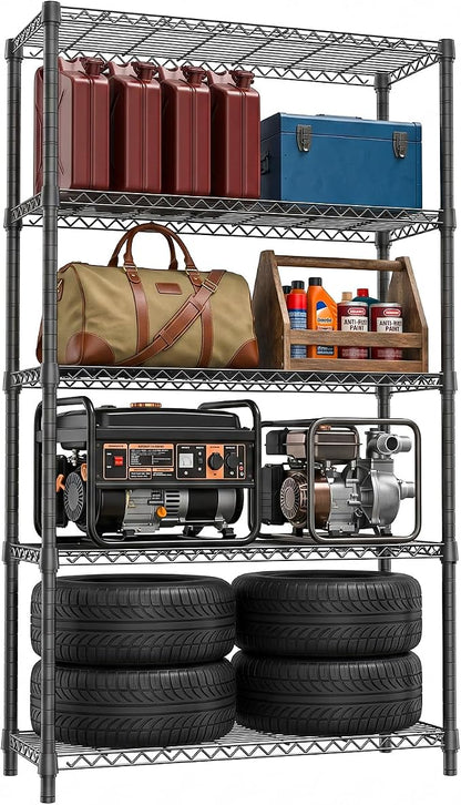 Heavy Duty Wire Rack Shelf, Metal Storage Shelving by IZEUK
