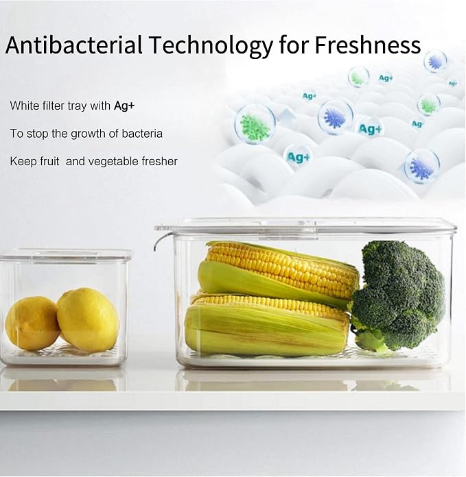 vacane Fresh Produce Saver for Refrigerator, Salad Vegetable Storage Organizers - Image 3