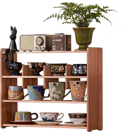 Coffee Cup Holder for Countertop Walnut Wood Coffee Mugs Holder for Kitchen Mug by KAOTGOT