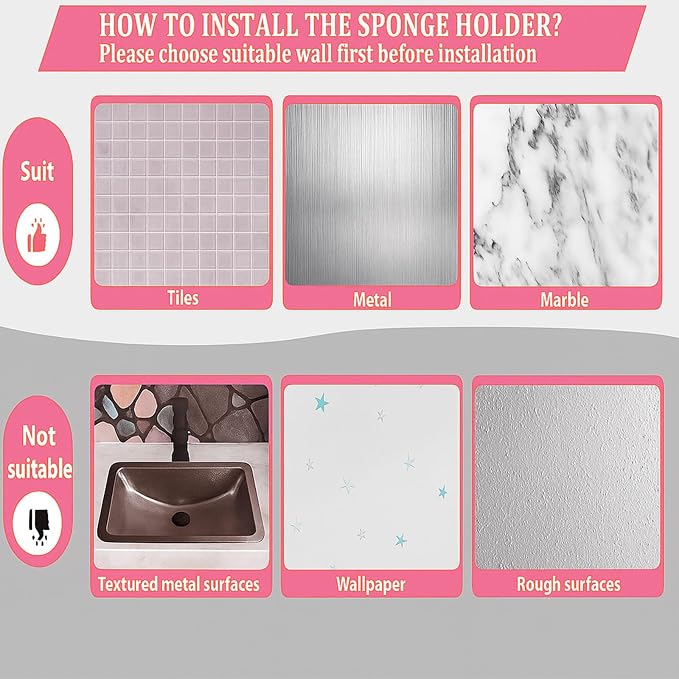 Pink Bow Sponge Holder for Kitchen Sink - Image 4