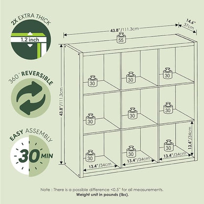 9-Cube Cubicle Bookshelf, Cube Bookcase - Image 2