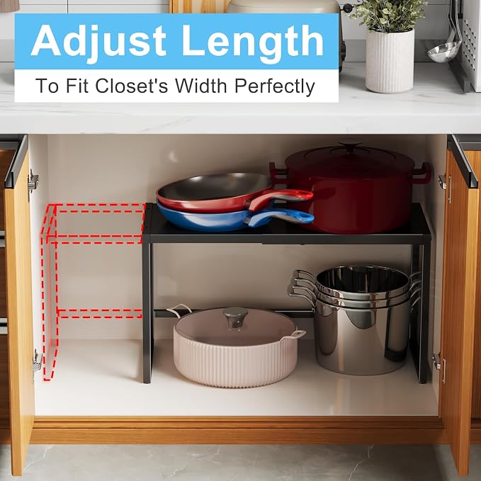 Expandable Metal Storage Shelves, 110LBS Heavy Duty Shelving Units and Storage - Image 4
