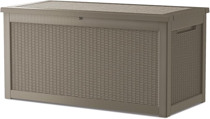 320 Gallon Deck Box, Resin Outdoor Indoor Waterproof Storage Box, Lockable by Kdymod