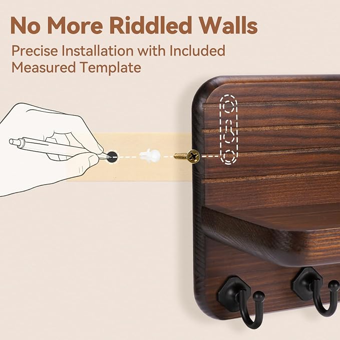 Key Holder for Wall, Mail Organizer Wall Mount - Image 4
