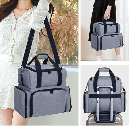 Large Makeup Cosmetic Bag with 3 Removable Case and 2 Removable Dividers Double - Image 7