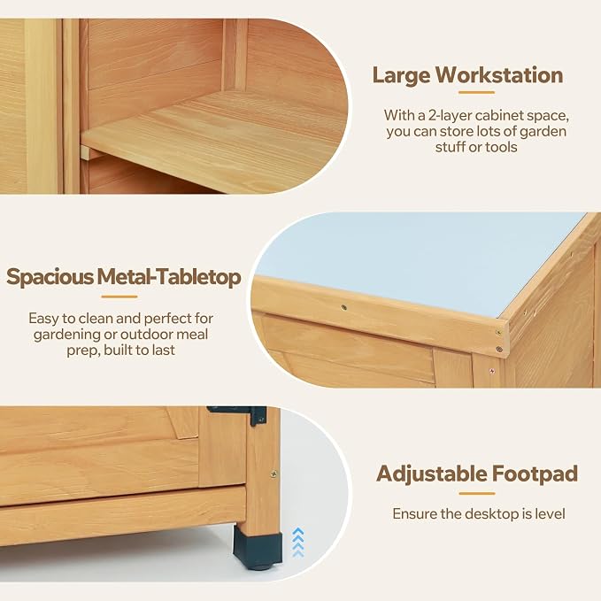 31" Weatherproof Small Storage Cabinet, Storage Cabinets - Image 5
