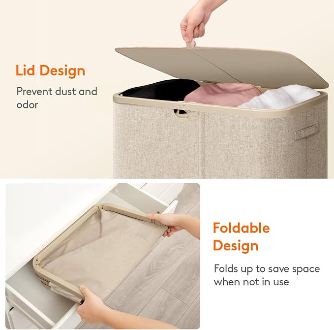 Lifewit 185L 3 Section Laundry Hamper - Image 8