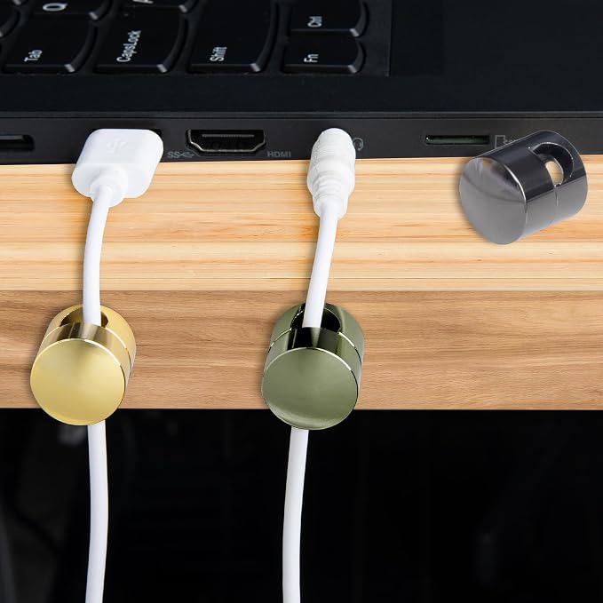 3 Sets Charger Holders for Cords, Adhesive Metal Cord Clips, Cable Management - Image 6