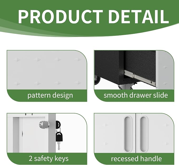 Tool Storage Cabinet, Rolling Tool Cabinet - Image 4