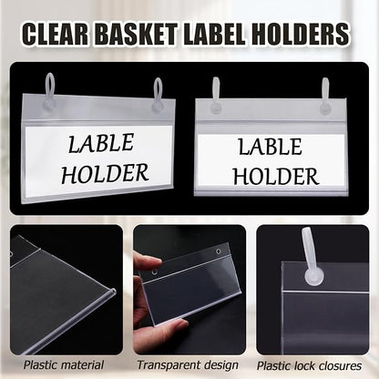 Biaungdo 25 Pcs Clear Basket Label Holders - Image 4