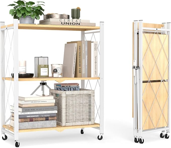 black leopard 3-Tier Foldable Shelf by FoldableStorageShelves