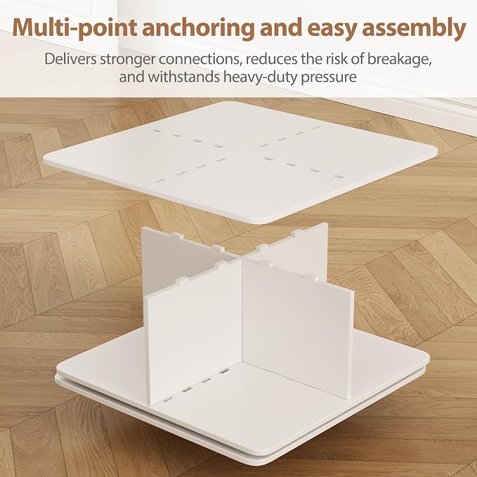 Rotating Shoe Rack Tower, PVC Material Structure, 6-Tier 360° Swivel - Image 6