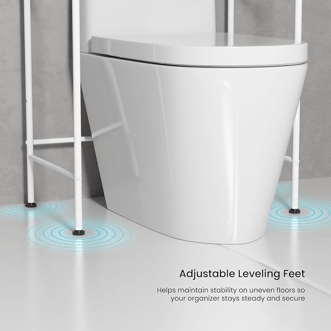 Home Zone Living Over-the-Toilet Bathroom Storage Cabinet Organizer | - Image 6