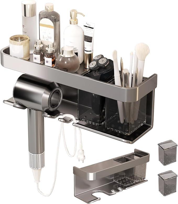 Hair Dryer Holder Wall Mounted, Blow Dryer Organizer, by Unknown