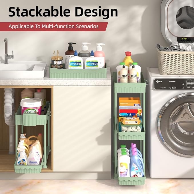Sevenblue 4-Pack 2-Tier Under Sink Organizer - Image 5