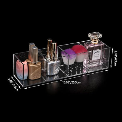 dedoot Acrylic Drawer Organizers 4-Section Clear Plastic Makeup Drawer - Image 2