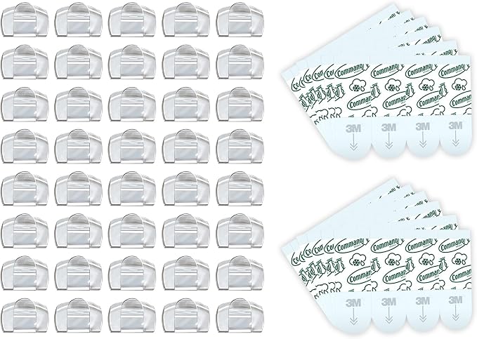 Command Outdoor Light Clips, 40 Clear and 48 Strips, Damage Free Hanging - Image 9