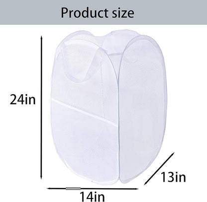 Foldable Mesh Popup Laundry Hamper, Laundry Basket Easy to Open and Fold - Image 6