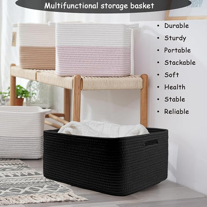 COMFY-HOMI Cotton Rope Woven Basket - Image 6