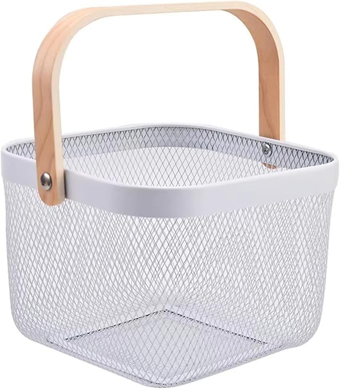 AJIODA Metal Mesh Wire Basket, Small Steel Basket by AJIODA