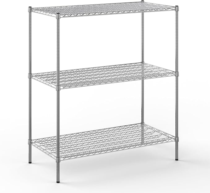 24" Deep x 48" Wide x 54" Height Wire Shelving Kit | 3-Tier | NSF Commercial by Regal+Altair