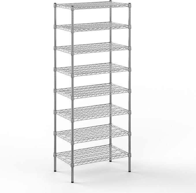 18" Deep x 30" Wide x 74" Height Wire Shelving Kit | 8-Tier | NSF Commercial by Regal+Altair
