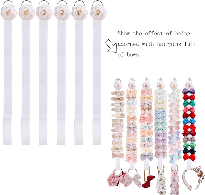 6PCS Bow Holder Hair Bow Organizer, Baby Decorative Hair Accessories Organizer - Image 3
