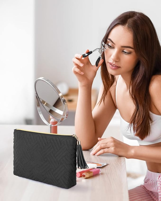 BAGSMART Small Makeup Bag, Elegant Cosmetic Pouch - Image 8
