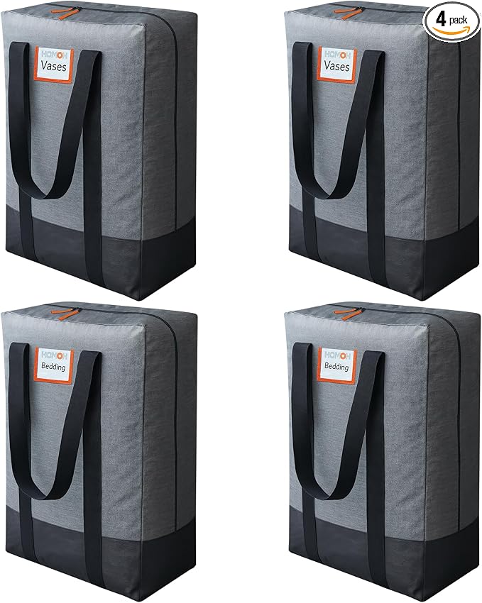 4 Pack Moving Bags Heavy Duty, Storage Bags by HOMOH