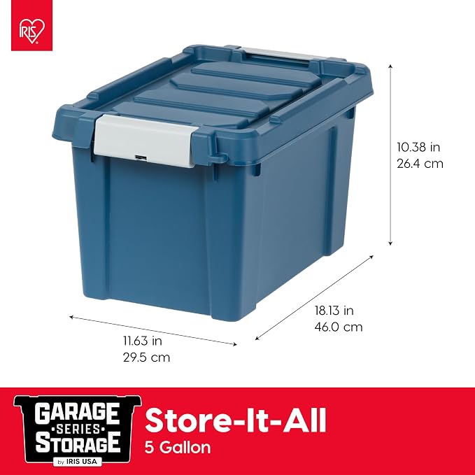 IRIS USA 5 Gallon Eco-Friendly Lockable Storage Bins - Image 2