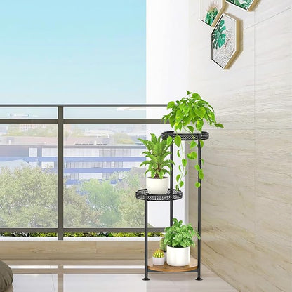 Oppro 3 Tier Large Plant Stand Indoor Outdoor Clearance, Metal Flower Shelf Pot - Image 8