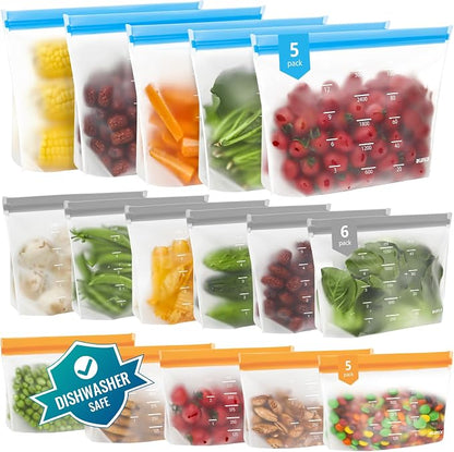 Dishwasher Safe Reusable Storage Bags Stand Up by IDEATECH